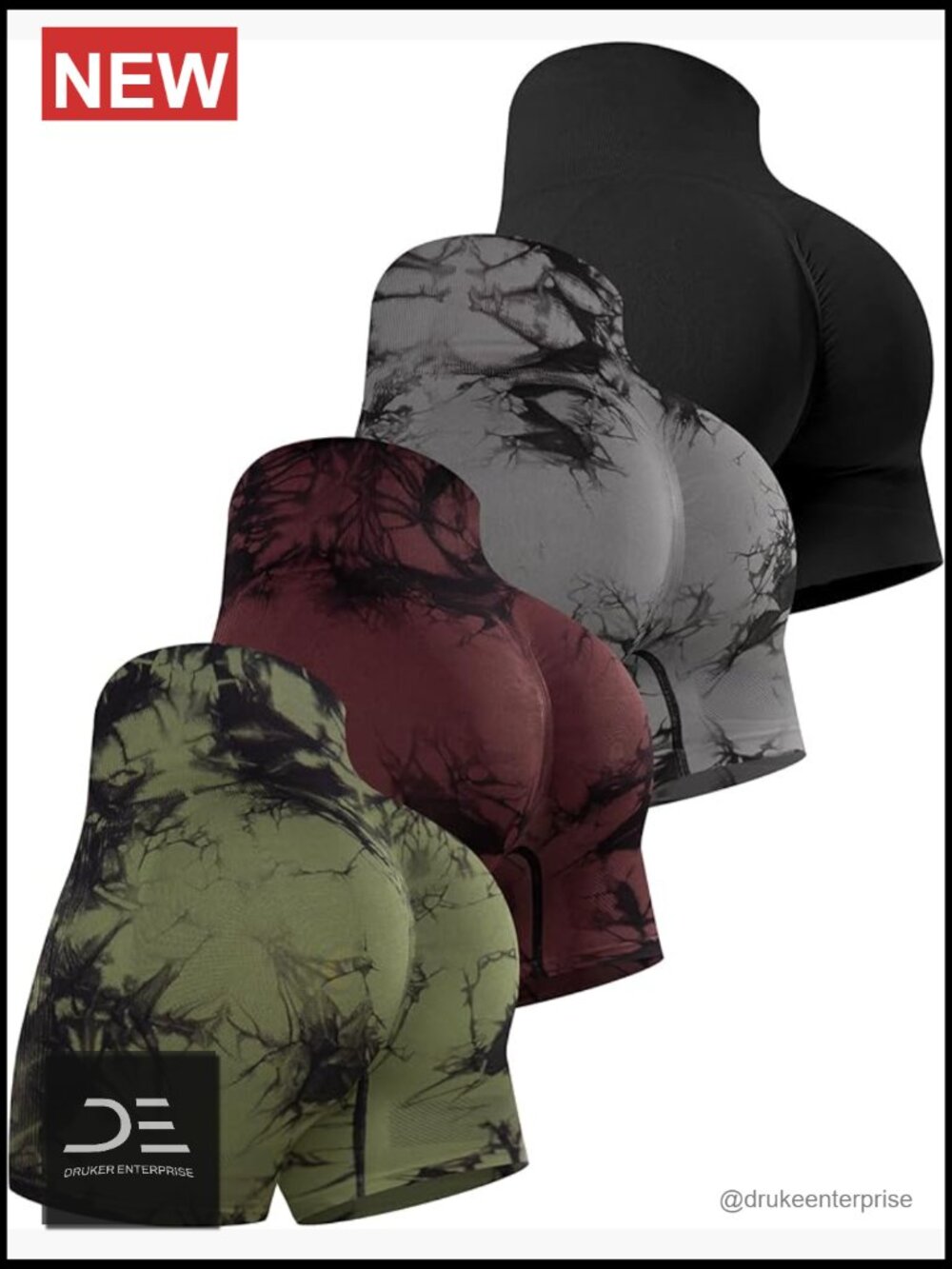 High Waisted Seamless Booty Shorts, Butt Lifting Scrunch Workout Shorts